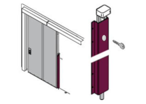 One-leaved gates with pedestrian door without threshold