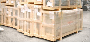 Packaging in wooden crates